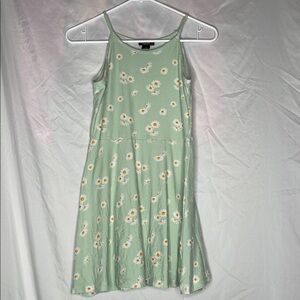 Justify Green Sleeveless Halter Sundress